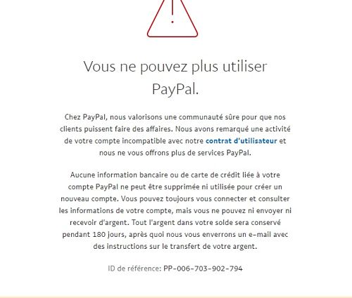 Paypal ferme le compte d’ISM-France et bloque le retrait des sommes déposées pendant 6 mois